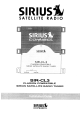 Sirius Satellite Radio SIR-CL3 Installation Manual