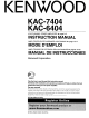 Kenwood KAC-7404 Instruction Manual