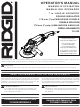 RIDGID R1020 Operator's Manual