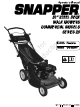 Snapper 7800372 Operator's Manual