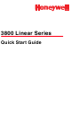Honeywell 3800 Quick Start Manual