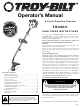 Troy-Bilt TB20DC Operator's Manual