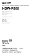 Sony HDW-F500 Operation Manual