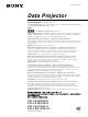 Sony VPL-FE40L Installation Manual