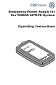 CES Emergency Power Supply Operating Instructions Manual