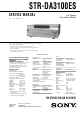 Sony STR-DA3100ES Service Manual