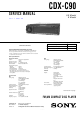 Sony CDX-C90 Service Manual