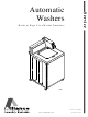 Alliance Laundry Systems EA2011-3000 Service Manual