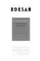 Roksan Audio Caspian User Manual