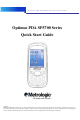 Metrologic Optimus PDA SP5700 Series Quick Start Manual