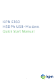 KPN E160 Quick Start Manual