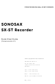 Sonosax SX-ST Quick Start Manual