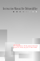 CALOR Dehumidifier Instruction Manual