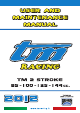 TM RACING TM 2 stroke 85 User And Maintenance Manual
