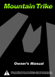 Mountain Trike MT3.001.0001 Owner's Manual