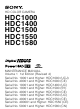 Sony HDC1000 Maintenance Manual