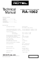 Rotel RA-1062 Technical Manual