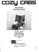 CozyCab JOHN DEERE 425 Mounting Instructions