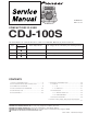 Pioneer CDJ-100S Service Manual