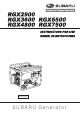 Subaru RGX2900 Instructions For Use Manual