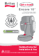 Britax Encore 10 Instructions For Installation And Use Manual