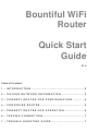 Bountiful WiFi WiFi Router Quick Start Manual