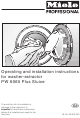Miele PW 6065 Plus Sluice Operating And Installation Instructions