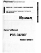 Pioneer Premier PRS-D4200F Owner's Manual