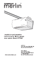 Chamberlain Merlin MT5580 Installation And Operation Instructions Manual