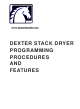 Dexter Laundry STACK DRYER Manual
