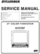 Sylvania 6727DF Service Manual