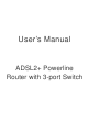 Repotec ADSL2+ Powerline Router User Manual