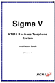 Sigma V KT848 Installation Manual