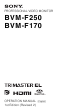 Sony BVM-F250 Operation Manual