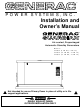 Generac Power Systems 04389-0 Installation And Owner's Manual