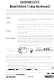 Generalmusic WK3 World Keyboard Owner's Manual