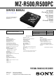 Sony MZ-R500PC Service Manual