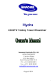 Invacare Hydra C650PW Owner's Manual