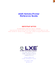 LXE 2325 Vehicle Printer Reference Manual