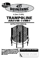 BounceKing Trampoline Airzone Combo Instruction Manual