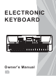 Medeli Electronic Keyboard Owner's Manual