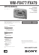 Sony WM-FX477 Service Manual