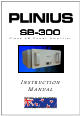 Plinius SB-300 Instruction Manual