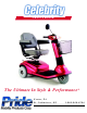 Pride Mobility Celebrity Owner's Manual