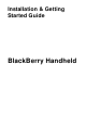 Blackberry RIM 850 Installation & Getting Started Manual