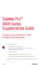 Toshiba Satellite Pro 4600 Series Supplemental Manual