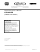 Cornelius WM600 Installation & Owner's Manual