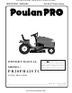 Poulan Pro PR20PH42STC Owner's Manual