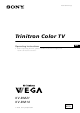 Sony FD Trinitron WEGA KV-BM14 Operating Instructions Manual