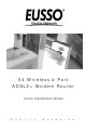 Eusso 54 Wireless 4-Port ADSL2+ Modem Router Installation Manual